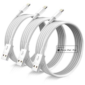 for iPhone Charger Cord Lightning Cables, Original [3Pack 6ft] MFi Certified USB A Charging Cable for iPhone 14 13 12 11 Mini Pro XR Xs Max X SE 8 7 6 Plus