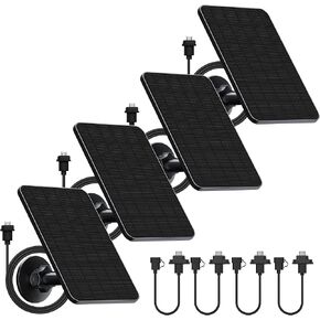Rhorawill 4 Pack Solar Panel for Blink Outdoor 4(4th Gen)/Blink XT/XT2 and Blink Outdoor(3rd Gen) XT3/Blink Outdoor Camera(Not Included),Blink Solar Panel with Mount 13.1ft Cable Rubber Plug