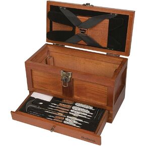 Outers 70084 25 - Piece Universal Wood Gun Cleaning Tool Chest (.22 Caliber and up), Multi, One Size