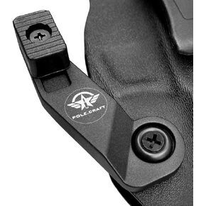 POLE.CRAFT Holster Claw Kit for IWB Kydex Holster & Tuckable Gun Holsters - Inside Waistband Concealed Carry Holster Wing Modwing - Adjustable Depth & Angle - Black, Right Hand