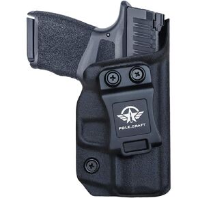 Springfield Hellcat Holster IWB Kydex Holster Custom Fit: Springfield Armory Hellcat - Inside Waistband Concealed Carry - Cover Mag-Button - Widened Entrance - No Wear, No Jitter
