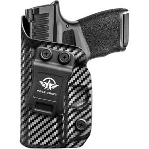 Springfield Hellcat Holster IWB Kydex Holster Custom Fit: Springfield Armory Hellcat - Inside Waistband Concealed Carry - Cover Mag-Button - Widened Entrance - No Wear, No Jitter