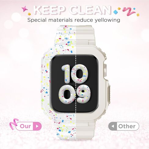 DABAOZA 5 Packs Compatible for Clear Apple Watch Band 46mm 45mm 44mm 42mm 41mm 40mm 38mm 49mm, Jelly Crystal Women Men Watch TPU Strap for iWatch Series 10 9 8 7 6 / SE 5 4 3 2 1 Ultra in Kuwait