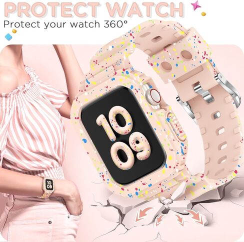 DABAOZA 5 Packs Compatible for Clear Apple Watch Band 46mm 45mm 44mm 42mm 41mm 40mm 38mm 49mm, Jelly Crystal Women Men Watch TPU Strap for iWatch Series 10 9 8 7 6 / SE 5 4 3 2 1 Ultra in Kuwait
