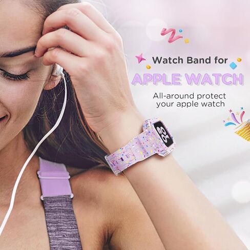 DABAOZA 5 Packs Compatible for Clear Apple Watch Band 46mm 45mm 44mm 42mm 41mm 40mm 38mm 49mm, Jelly Crystal Women Men Watch TPU Strap for iWatch Series 10 9 8 7 6 / SE 5 4 3 2 1 Ultra in Kuwait