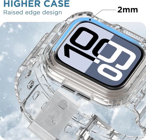 DABAOZA 5 Packs Clear Crystal Neon Bands Compatible Apple Watch 45/44mm in Kuwait