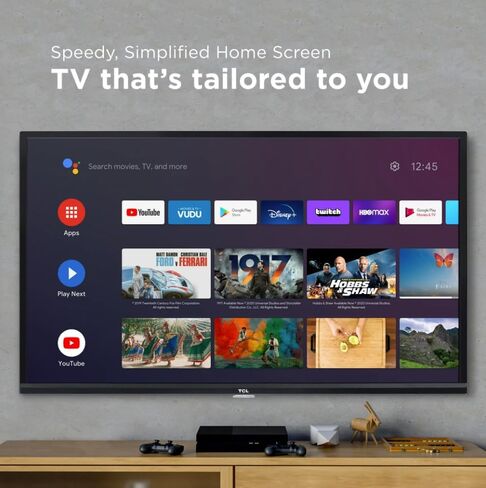 TCL 50-Inch Class 4-Series 4K UHD HDR LED Smart R0ku TV + Wall Mount Works with AIR Play Siri Alexa and Hey Google (Renewed) in Kuwait