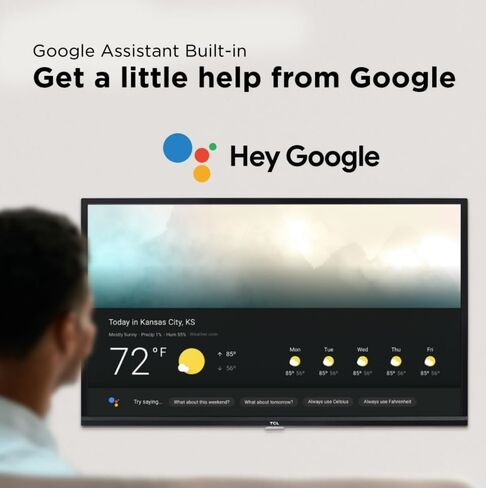 TCL 50-Inch Class 4-Series 4K UHD HDR LED Smart R0ku TV + Wall Mount Works with AIR Play Siri Alexa and Hey Google (Renewed) in Kuwait