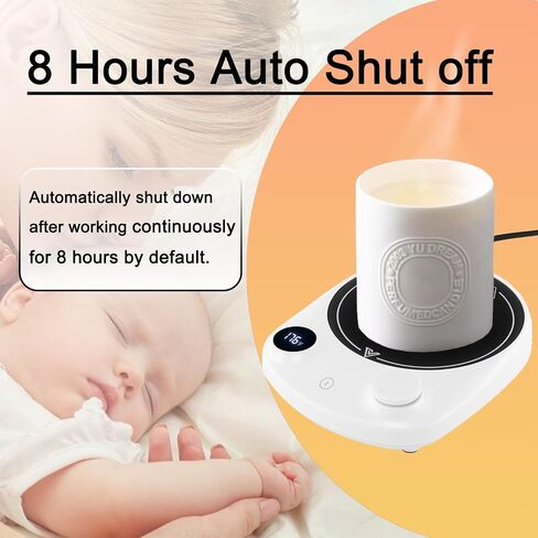 ARISKEY Mug Warmer,Coffee Warmer for Desk,50W Coffee Mug Warmer Heating Plate Candle Warmer Cup Warmer with 5-Temperature Settings Coffee Accessories (113℉-131℉-149℉-167℉-176℉) in Saudi Arabia