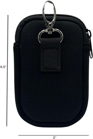 Neoprene Zippered Pouch with Clip Hook, Compatible with Touchland Hand Sanitizer Spray (Cool Cat) in Saudi Arabia