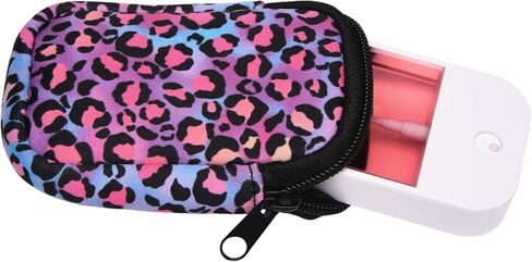 Neoprene Zippered Pouch with Clip Hook, Compatible with Touchland Hand Sanitizer Spray (Cool Cat) in Saudi Arabia