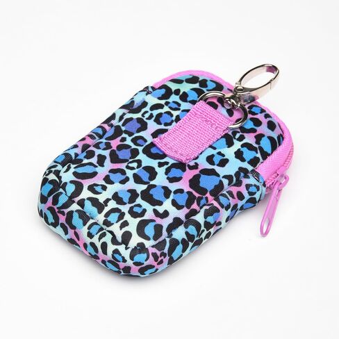 Neoprene Zippered Pouch with Clip Hook, Compatible with Touchland Hand Sanitizer Spray (Cool Cat) in Saudi Arabia