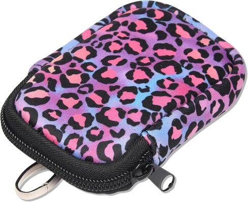 Neoprene Zippered Pouch with Clip Hook, Compatible with Touchland Hand Sanitizer Spray (Cool Cat) in Saudi Arabia