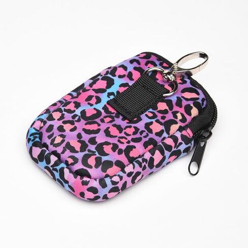 Neoprene Zippered Pouch with Clip Hook, Compatible with Touchland Hand Sanitizer Spray (Cool Cat) in Saudi Arabia