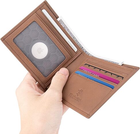 for Airtag Wallet Holder,Slim Thin Card Case Holder for Apple AirTag Size of a Credit Card for Purse, Handbag, Clutch (Black in Kuwait