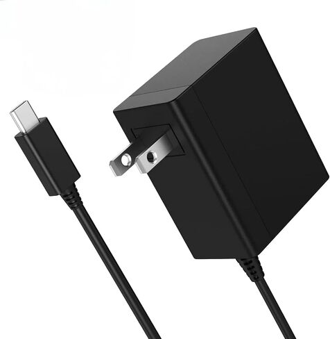 شاحن لجهاز نينتندو سويتش، شاحن نينتندو سويتش 15 فولت 2.6 أمبير - مع كابل USB من النوع C بطول 5 أقدام، شحن سريع مناسب للتبديل/LITE/OLED، يدعم وضع التلفزيون ومحطة الإرساء in Saudi Arabia