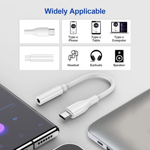 محول سماعة رأس USB C إلى 3.5 مم لـ Google Pixel 9 Pro XL Fold 8A 7A 6A 5A، 2 حزمة محول صوت من النوع C جاك Aux سلك لهاتف Samsung Galaxy A14 A15 A16 A54 A55 A53 S24 FE Ultra S23 S22 Plus in Saudi Arabia