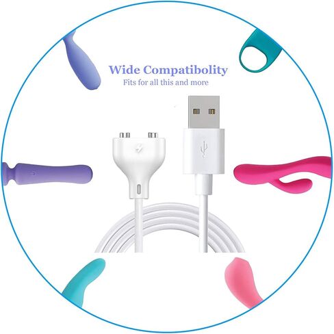 Magnetic USB DC Charger Cable 2.7ft Replacement Charging Cord for Rechargeable Toys Massagers Electric Toothbrush (6MM) in Kuwait
