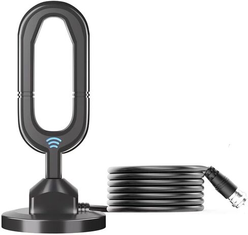 TV Antenna Digital HDTV Antenna 360° Reception Strong Magnetic Metal Base Indoor Tv Antenna Support 8K 4K 1080p All Older and Smart TV's in Saudi Arabia