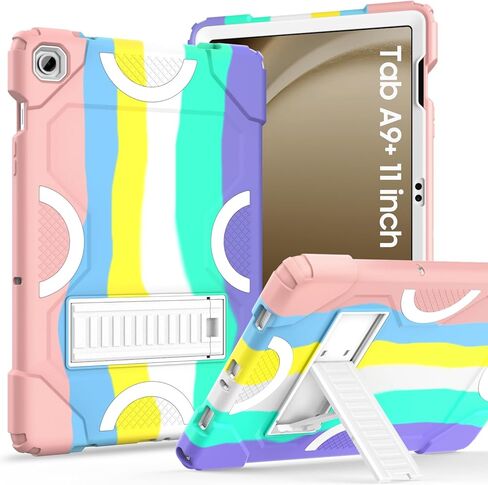 Case for Samsung Galaxy Tab A9+ 11 Inch 2023 Model (X210/X216/X218), Heavy Duty Shockproof Rugged Protective Case for Galaxy Tab A9 Plus Tablet (Black+Blue) in Kuwait