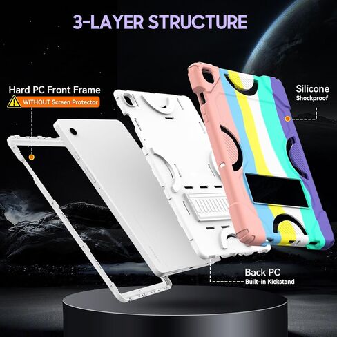 Case for Samsung Galaxy Tab A9+ 11 Inch 2023 Model (X210/X216/X218), Heavy Duty Shockproof Rugged Protective Case for Galaxy Tab A9 Plus Tablet (Black+Blue) in Kuwait