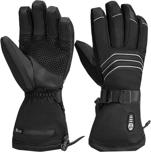 Heated Gloves for Men Women - 7.4V 23.68 WH Battery Rechargeable Heating Ski Gloves, Electric Gloves for Winter Outdoor Work Skiing Hiking Camping Raynaud in Saudi Arabia