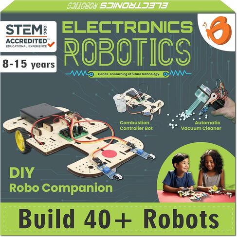 Butterfly Edufields 10in1 STEM Robotics Kit for Kids 8-12-14, Robot Kit for 8-10, Electronics for Kids 8-12, Engineering Kits for Kids Age 8-12, Science Kits for Kids Age 12-14, Circuit Board for Kids in Kuwait