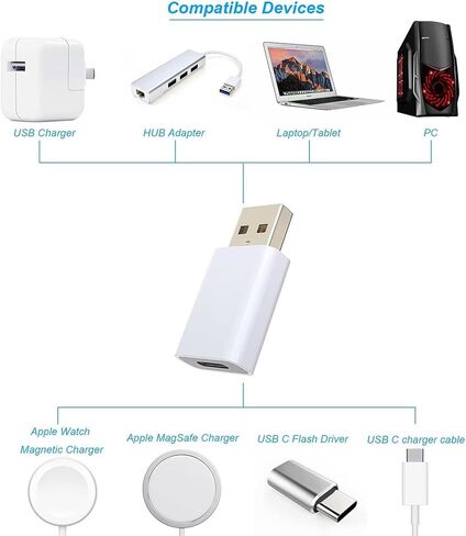 محول AWINLI 6 عبوات، محول USB3.0 إلى USB C OTG، قطعتان من النوع C أنثى إلى iPhone ذكر متوافق مع iPhone 15 14 13 Plus Pro Max، Samsung Galaxy S24، كمبيوتر محمول in Kuwait