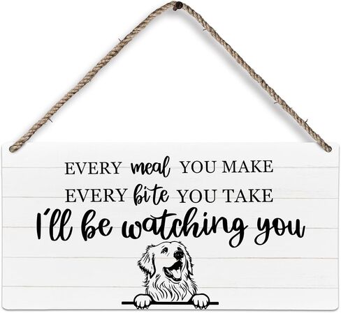 huester American Bulldog Dog Wood Plaque Sign, Bulldog Decor, Bulldog Gifts, Dog Signs for Home Decor, Dog Decorations for the Home, Every Meal You Make Dog Wall Hanging Decor, 12x6 inches in Kuwait