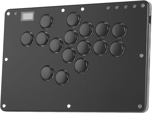 وحدة تحكم Haute42 Arcade Stick بدون رافعة: Haute42 T16 Black Gamerfinger مع وظائف توربو وRGB مخصصة، وحدة تحكم بدون رافعة Street Fight للكمبيوتر/Ps4/Switch/Steam Game Keyboard - تدعم التبديل السريع وSOCD in Kuwait