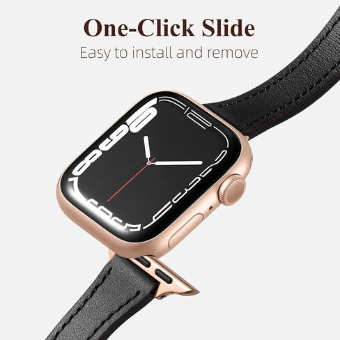 حزام WJK متوافق مع أساور ساعة Apple للنساء 40 مم 41 مم 42 مم 44 مم 45 مم 46 مم 38 مم SE 49 مم، حزام جلدي رفيع متوافق مع أساور iWatch للنساء سلسلة Ultra 2 10 9 8 7 6 5 4 3 2 1 in Kuwait