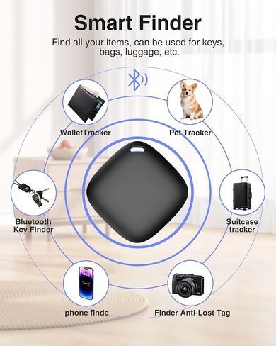 أجهزة تعقب مكتشف المفاتيح - مكتشف عناصر بلوتوث مع صوت، عبوتان متوافقتان مع Apple Find My (iOS فقط)، علامة تعقب GPS للسيارة|المحافظ|الأمتعة|الحقائب، محدد موقع الهاتف، بطارية قابلة للاستبدال in Saudi Arabia