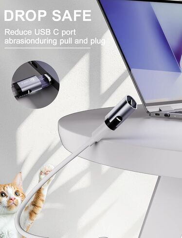 USB C Magnetic Adapter, 240W Straight Angle Magnetic USB-C Adapter 24 Pins with USB4 40Gbps 8K 60Hz for Thunderbolt 3/4, MacBook Pro/Air, PS5 PSVR2, Swtich and More Type C Devices(2 Pack) in Saudi Arabia
