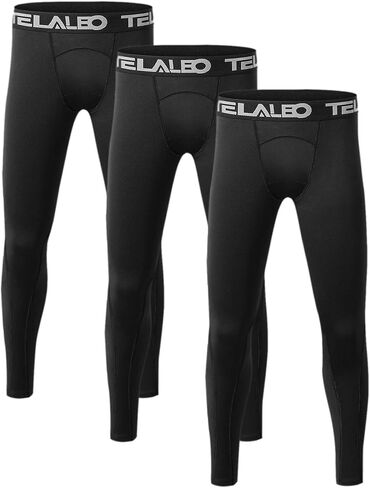 TELALEO 1/2/3/4 حزمة الأولاد الشباب ضغط طماق السراويل الجوارب طبقة قاعدة رياضية لتشغيل الهوكي كرة السلة in Kuwait