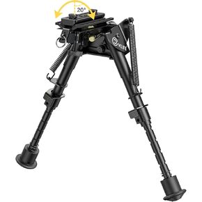 CVLIFE 6-9 Inches Carbon Fiber Rifle Bipod, Pivot Tilting Bipods for Rifles with Adapter Compatible with Mlok Swivel Bipod for Hunting and Shooting