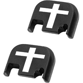 2Pcs Rear Cover Slide Back Plates for Glock Gen 1-4, Aluminum Engraved Back Rear Cover Plates Fit for Glock 17 19 21 22 23 24 26 27 29 30 31 32 33 34 35 36 37 38 39 40 41 (Skull)