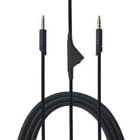 Replacement Audio Cable Cord Compatible with Logitech Astro A10 A40TR A50 A40 A30 with in Volume Control,Nylon Braided 6.5ft Black