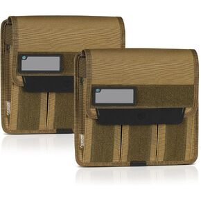 Savior Equipment Mag Buddy 2-Pack Tactical Triple Rifle Mag Pouch, Long Gun Carbine Magazine Organizer Firearm Mag Holder Transportation Carrier, 4 of ID Patches Included