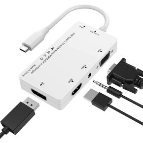 USB C Hub HDMI Adapter, 5 in 1 USB C to HDMI 4K USB 3.0 for Laptop PC Apple MacBook Pro, iMac Pro Chromebook XPS Windows Samsung (HUB-2)