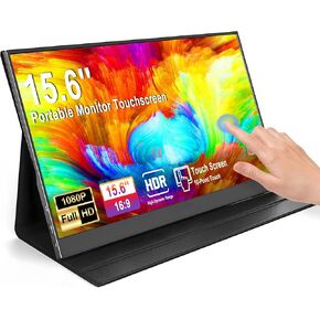 18.5inch Portable Monitor for Laptop,1080P Laptops Monitors 120Hz FHD HDR Plug&Play HDMI IPS Display Dual Speakers Travel External Screen for PC,Tablet,Mac,Switch,Xbox,PS3/4/5 Will