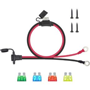 SAE Connector 10AWG 1FT 2-Pack SAE Cable to SAE Power Socket Sidewall Port Waterproof SAE Battery Connector for Motorcycle, Boat, Solar Panel (1FT-2-Pack)
