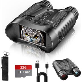 Night Vision Binoculars Goggles,1000FT Digital Infrared Night Vision Goggles in Complete Darkness,3.2''Large Screen Day and Night Vision Binoculars for Adults,Hunting,Save 4K Photo&Video
