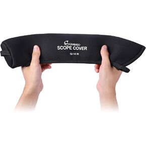 Scope Cover Neoprene,Riflescope Flip Caps,Waterproof Optics Lens Cover for Outdoor Hunting Gun Scope Cover with Strap Ring for Finger Lead,Easy to Install n Remove,Spotting Scopes Cover