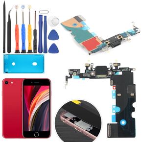 Replacement for iPhone SE 2020 Charging Port Dock Connector for iPhone SE 2020 A2275 A2296 A2298 Charging Port Replacement USB Charger Board Flex Cable Assembly Accessories with Repair Tools