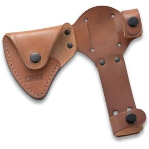 CRKT Woods Chogan Tomahawk Sheath: Full Grained Leather, Multiple Snaps, Belt Loops for Secure Carry of T-Hawk, for Use 2730 D2730