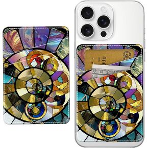 Phone Card Holder, Cute Leather Phone Wallet Stick On, Dual Pocket Credit Card Sticky Wallet, Compatible with Most of Cell Phone Cute Pink Bow in Kuwait