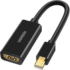 UGREEN Mini DisplayPort to HDMI Adapter Thunderbolt 2.0 4K Mini DP to HDMI Adapter Cable Compatible with MacBook Pro MacBook Air Surface Book Pro 3 4 5 Thinkpad Google Pixel Chromebook