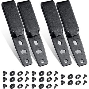 Holster Belt Clips Grip Hooks Holster Hardware with Screws Adjustable Molle Adapter with Mounting Hardware 3 Hole Holster Belt Clip for Outdoor Activity (Black)