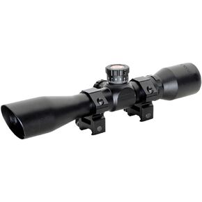 TRUGLO TRU-Brite Xtreme 4X32mm Compact Water-Resistant Shock-Resistant Fogproof Hunting Scopes with Rings, Red/Green Illuminated Reticle or Mil-Dot Range Reticle
