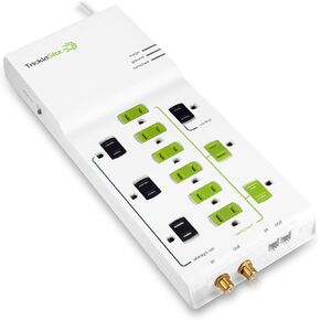 TrickleStar TS1006 12-Outlet Tier 1 Advanced PowerStrip, 4320 Joules, Coax + RJ11 Secondary Protection, 4 ft Cord